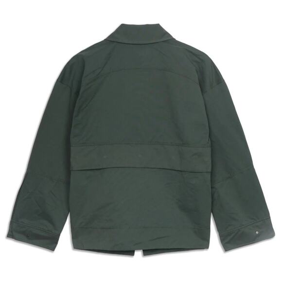 Lululemon Glyde 2-in-1 Adaptable Jacket Women’s XL Dark Forest Green Pockets NEW - Picture 2 of 9